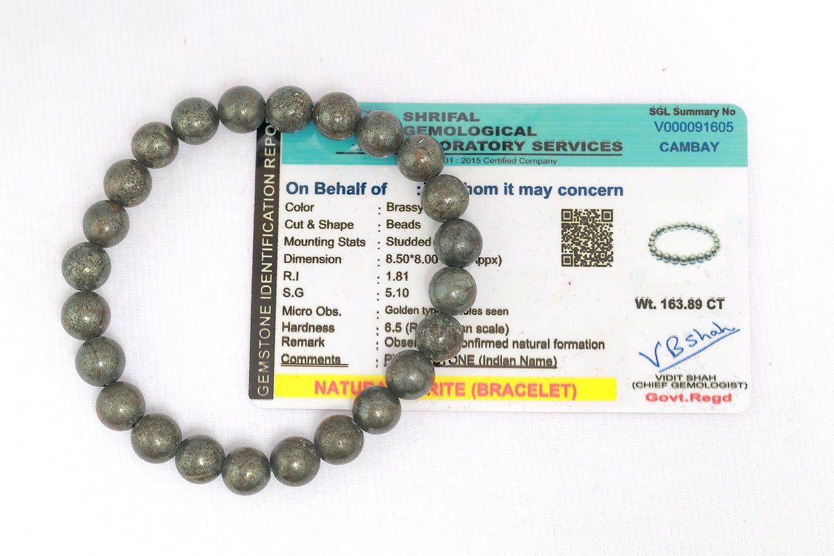 Pyrite Type 1 Bracelet| Certified Authentic